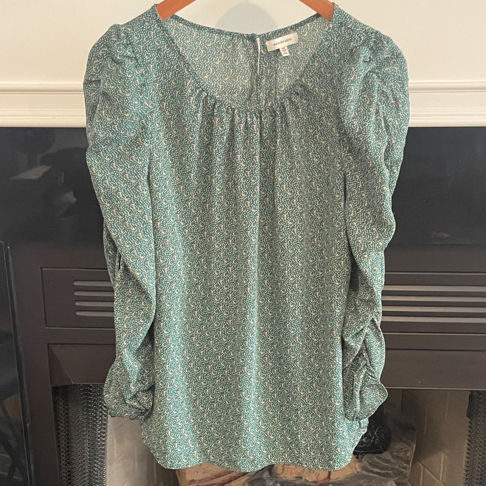 Max Studio Floral Long Sleeve Blouse, women’s M